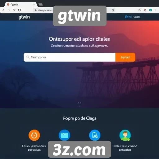 análise da interface do usuário no site gtwin